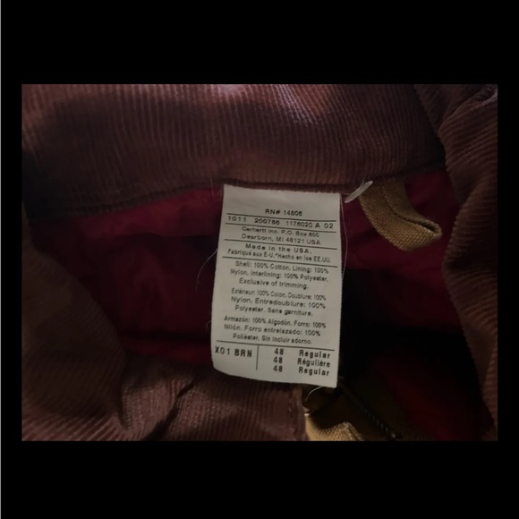 Carhartt Coveralls Arctic Quilt Lined Duck Overalls Mens 48 Never Worn - Picture 7 of 7